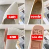 2023 Solid Color Pointed Toe Shallow Women Flats Shoes Mesh Loafers Soft Bottom Knit Ballet Flats Shoes Lazy Slip on Boat Shoes 240123