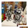 Giochi cinematografici Bearbrick 400% porcellana blu e bianca Innersect Exhibition Esclusivo Building Block Violent Bear Trend Decorazione Gi Dheqz