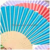 Party Favor Candy Color Diy Folding Fan Single Sided Paper Childrens Painting Gift Supplies 12 Colors Drop Delivery Home Garden Fest Dhpk4