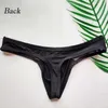 Slips culottes Ultra-mince solide Bugle G-String Sexy ceinture creuse Gay string convexe U-pochette T-back Nude Hombre sous-vêtement bikini YQ240215