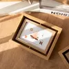 Cadres créatifs cadre photo nordique table rotative en bois massif 6 "7" lit de bureau double face anniversaires de bébé 2024
