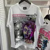 HellStar Designer Bluza Mężczyźni luźne z kapturem TEES High Street T Shirt Rapper Wash Grey Heavy Craft Unisex krótkie rękawie Kobiety Pullover Tshirts Tops Asian Size S-2xl
