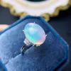 Pierścienie klastra naturalny prawdziwy biały pierścień opal owalny duży styl 11 15 mm 5ct kamień szlachetny 925 Srebrny srebrny biżuteria J23864