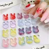 Nail Art Décorations 20pcs / Set Couleur Ornement Manucure Accessoires Lapins Forets Strass Drop Livraison Santé Salon de beauté Othrk