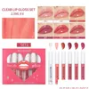 Zestaw szminki Lip Gloss 6pcs Przezroczysty nawilżanie i nie pozostając kubka łagodna irytująca matowa matowa dostawa dostawa zdrowia makijaż urody OTTSF