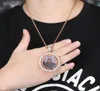 Niestandardowe pojemne naszyjniki wisiorki mężczyźni kobiety Hip Hop Luksusowy projektant Bling Diamond Picture Pendants Friend Family Jewelry LO6228225