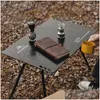 Kampmeubilair Buiten Draagbare Klaptafel Cam Aluminium Tactisch Barbecue Picknick Drop Levering Sport Buiten Kamperen Wandelen Ot1Lk