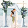装飾的な花Yan Wedding Arch and Drape Kit blue人工花柄のdiy bohoアーバー背景式の飾り