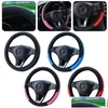 Steering Wheel Covers Ers Protect Er Accessories Anti-Slip Black Parts Replacement Vehicle Car Durable Drop Delivery Automobiles Motor Otgle
