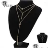 Kettingen Lxoen Vintage ketting chokers kettingen mode Mti laag kristal punk ketting verklaring Boheemse sieraden voor vrouwen cadeau drop de Othft