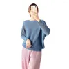 Women's T Shirts Miyake Fold 2024 Spring Sweater Women Loose Big Yards Bat Sleeve Pullover Tops Knitwear