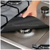 Autres outils de cuisine 0,2 mm Cuisinière Brûleur Ers Liners Double épaisseur Réutilisable Antiadhésif Résistant à la chaleur Protecteurs de cuisinière à gaz faciles à cl Dhjf5