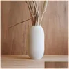 Vases Un simple vase à brume blanche serait idéal pour les fleurs sèches.Livraison directe maison jardin décor à la maison Dhwqo
