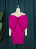 Women Ruffled Bow Mini sukienka Elegancka Plus Size 4xl Sexy Ladies Summer urodzinowa bal