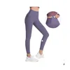 Yoga outfit 2023 byxor lu Align leggings kvinnor shorts beskurna kläder dam sport damer träning fitness bär flickor som kör gym slim otn97