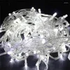 Cadenas 10m 100 Cadena LED Garland Árbol de Navidad Fairy Fairy Light Impermeable Home Garden Fiest Decoración de vacaciones al aire libre