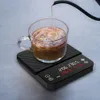 Balance à café numérique intelligente, minuterie 2kg 01g, balance de cuisine domestique, pesage à double rangée, affichage du poids avec 240130