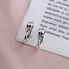 Hoop Earrings KOFSAC Hip Hop Skull For Lovers Unisex S925 Sterling Silver Jewelry Women Men Trendy Vintage Personality Earring