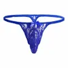 Briefs Panties Sexy Men Lace Thongs T Back Bikini Underwear Sissy Pouch Man 4XL Jockstrap Transparent Gays Underpants YQ240215