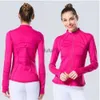 LU-088 Giacca da yoga Donna Definisci Cappotto sportivo da allenamento Fitness lu Sport Abbigliamento sportivo ad asciugatura rapida Top Felpa con zip solida Abbigliamento sportivo Vendita calda LL