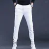 Pantalons pour hommes Fashion Side Stripe Sport Hommes Automne Blanc Slim Fit Taille élastique Cordon de serrage Pantalon de jogging