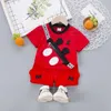 kinderkleding baby katoen sets jongens set kinder t-shirt tee shorts babyjongen zomer maat 80-110