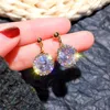 Dangle Earrings Korea Trendy Shiny Water Drop Rhinestone Eare Jewelry Classic Crystal Princess Earing Stud WeddingWholesale