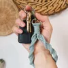 Keychains Bohemia Macrame Wristlet Keychain Keyring Trinket Car Key Bag Pendant Mobile Phone Braided Lanyard Rope Strap Party Gift