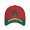 Bollmössor unisex marocko flagga cool marockansk vuxen baseball cap patriotisk hatt för fotboll fans män kvinnor