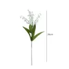 Decorative Flowers Wreaths Decoration Mariage False Lily Of Valley Artificial Silk White Classic Plastic 1 Bunch With 5 Prongs Drop De Otirf