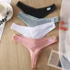Women's Panties FINETOO Cotton G-String For Women V Wasit Lingerie Solid Color Thongs M-XL Breathable Underwear Girls Intimates