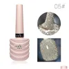 Gel à ongles 12 couleurs professionnel Explosion diamant vernis avec boîte 10 ml colle étincelante Uv manucure Art livraison directe Dhxwo