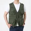 14 bolsos verão homens eua tático caminhadas pesca colete mens pographer colete malha carga sem mangas jaqueta ferramenta colete 7xl 240125