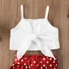 Kläderuppsättningar Pudcoco Stylish Kids Baby Girl Clothes Solod Sling Knot Crop Top Polka Dot Shorts Pants 2PCSoutfits 1-6y