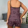 Vêtements de nuit pour femmes, ensemble deux pièces, mesures à plat, hauts et shorts de pyjama, vêtements de nuit sexy disponibles en quatre couleurs