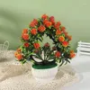 Decorative Flowers Artificial Plants Cherry Tomatoes Heart-shaped Bonsai Potted Plant Ornaments Wedding Decorations Home Decor