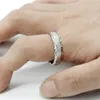 حلقات الكتلة 925 مجموعات زوجين الفضة الجنيه الاسترليني مع جوانب خاصة Lover Fine Jewelry Finger Finger for Male Freem