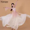 Stadiumkleding Prestatiekostuum Vrouwelijke volwassene Grote schommeljurk Elegante lange Hanfu Chinese klassieke dans