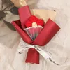 Bouquet de fleurs décoratives au Crochet, bouffantes artificielles pour remise de diplôme, cadeau fait maison pour les amoureux, décoration de maison pour la saint-valentin