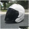 Motorcycle Helmets Black Half Helmet Outdoor Sport Men And Women Racing Open Face Dot Appd Drop Delivery Mobiles Motorcycles Dhc9Z