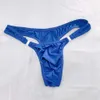 Briefs Metties Button Design Torebka nylonowa bieliznę Mężczyźni Seksowne półprzezroczyste lodowe jedwabne Niski talia G-string samiec Plus rozmiar YQ240215