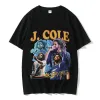 Herr t-shirt moderappare j cole roliga tshirt män sommar avslappnad man thirt hipster hip-hop tee shirt homme streetwear