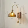 Wandlamp Messing Glas Woonkamer Slaapkamer Nachtkastje Eetkamer Badkamer Winkel Japanse Vintage Kunst