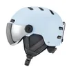 Cascos de ciclismo Casco de esquí Deportes de nieve a prueba de viento con gafas de protección para los oídos Monopatín integralmente moldeado Snowboard Seguridad 240124 Drop D Oto2P