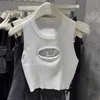 Design Sense Spice Cutout Denim Vest Female Deisels Women 2023 Summer New Sexy Backless Fashion Brand Sleeveless Top Deisel Top 725