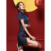 2024 GuoChao Abito cinese moderno per ragazze Cheongsam Aline Dres Qipao Tradizionale migliorato 240131