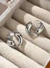 Stud Earrings Brass Metal Tai Chi Geometric Round For Women Jewelry 2024 Fashion Gifts