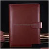 Otros suministros para fiestas festivas A6 8 colores creativos impermeables Arons Binder Hand Ledger Notebook Shell Hojas sueltas Bloc de notas Diario Stat DHNKV