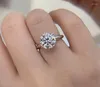 Clusterringen Luxe PT950 Platina 5 Diamanten Moissanite Met GRA-referenties Dames Bruid Eeuwige trouwring Fijne sieraden Cadeau