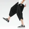 Streetwear Pantalones cruzados para hombre Harajuku pantalones harén casuales para hombre pantalones deportivos para correr sueltos y de alta calidad para mujer verano grande 5XL 240217